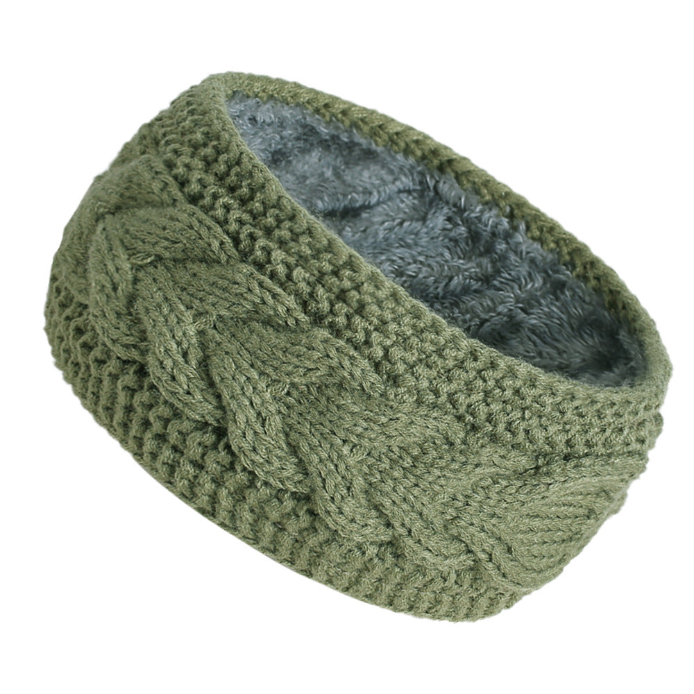 Keepwarm Winter Knitted Headband Velvet Inner Layer Windproof 9