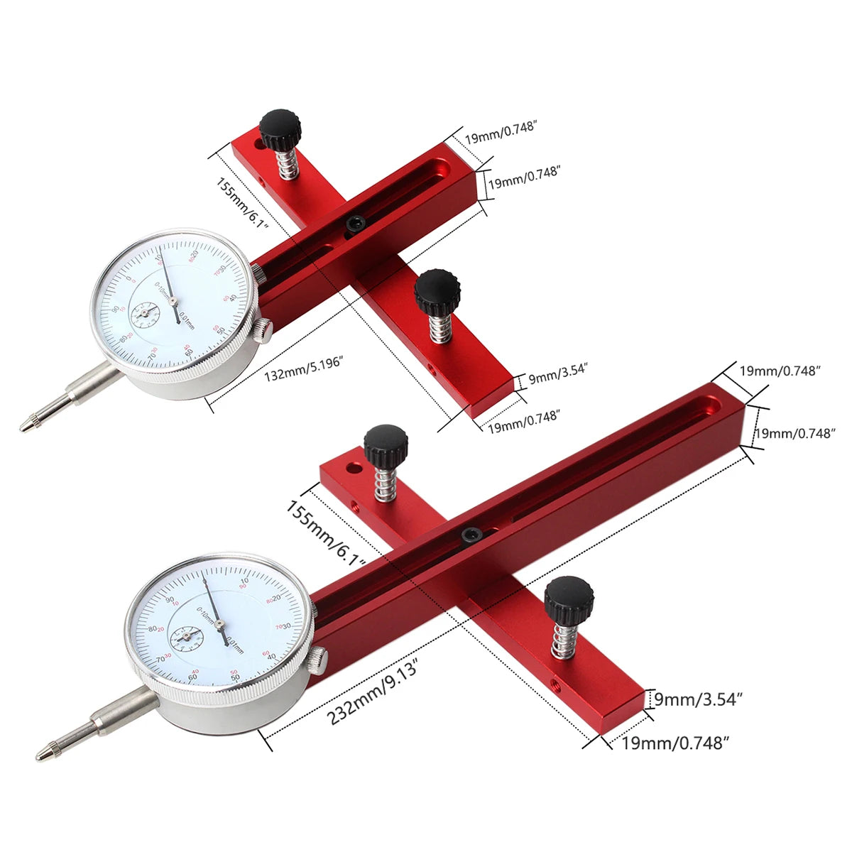 Woodworking Tool Saw Dial Gauge Corrector, Aluminum Alloy for Blade Parallelism Correction