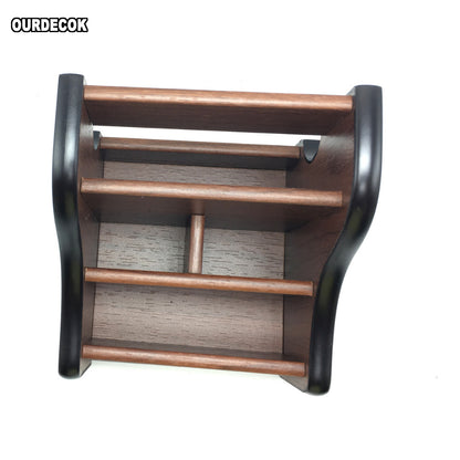 Creative Wood Board Storage Box For Remote Control Phone Pen Knife And Coffee Table Stand In Brown 3