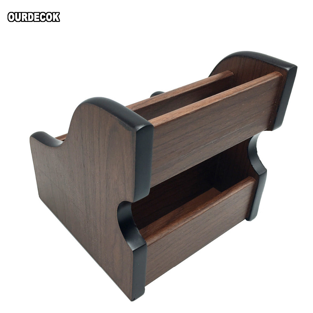 Creative Wood Board Storage Box For Remote Control Phone Pen Knife And Coffee Table Stand In Brown 4