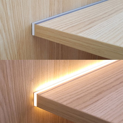 Built-in LED Strip Cabinet Shelf, Panel Edge Light Lamp, Invisible Glow Cupboard Back light