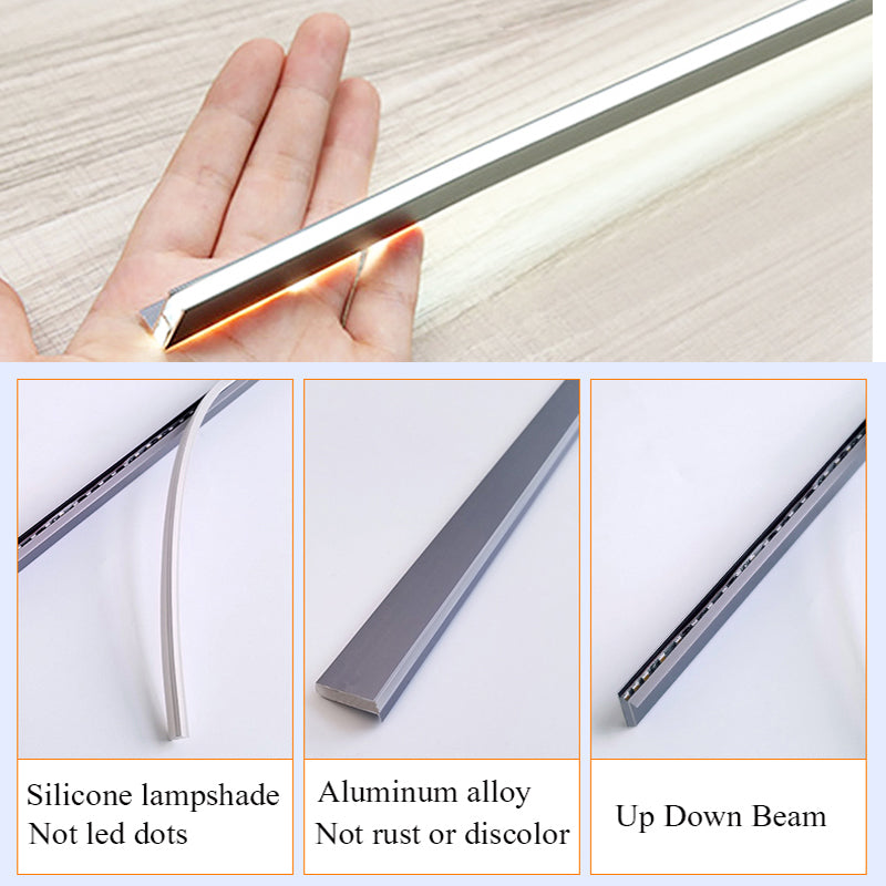 Builtin LED Strip Cabinet Shelf Panel Edge Light Lamp Invisible Glow Cupboard Back Light 4