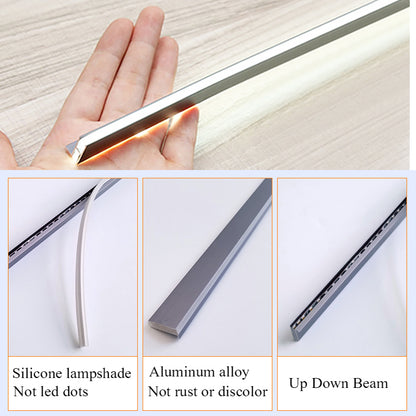 Builtin LED Strip Cabinet Shelf Panel Edge Light Lamp Invisible Glow Cupboard Back Light 4