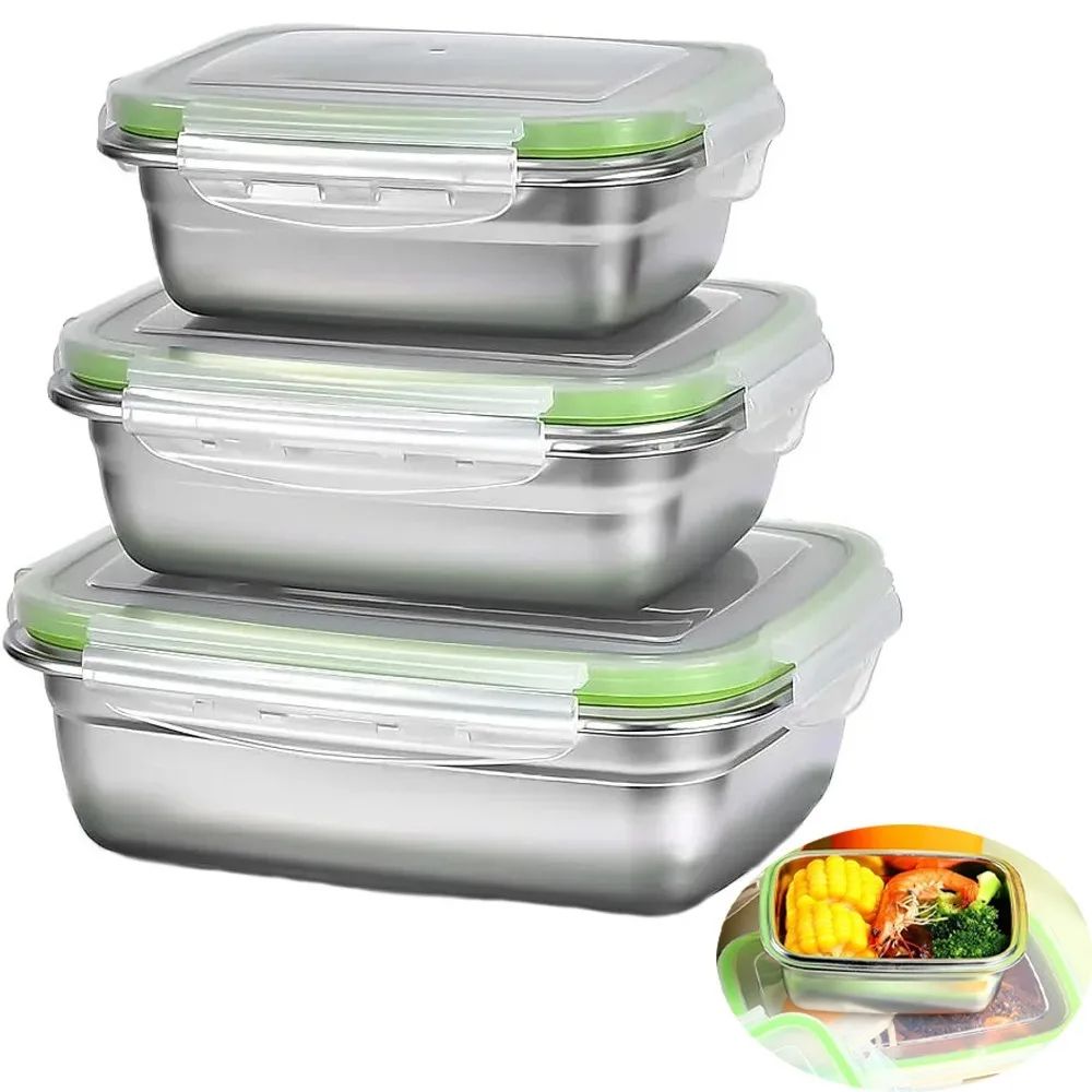 Premium Stainless Steel Bento Box Set – Leak-Proof, Food-Grade Storage for Home, Work & School
