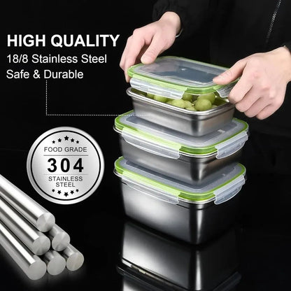 Premium Stainless Steel Bento Box Set  LeakProof FoodGrade Storage For Home Work  School 3