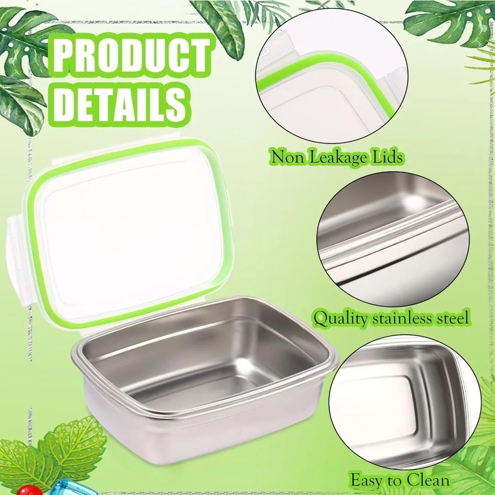Premium Stainless Steel Bento Box Set  LeakProof FoodGrade Storage For Home Work  School 5