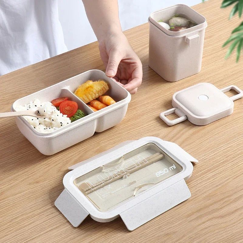 Wheat Straw Bento Lunch Box  Eco Friendly Wheat Straw Lunch Box For Kids  Adults BPA Free Bento Box 3
