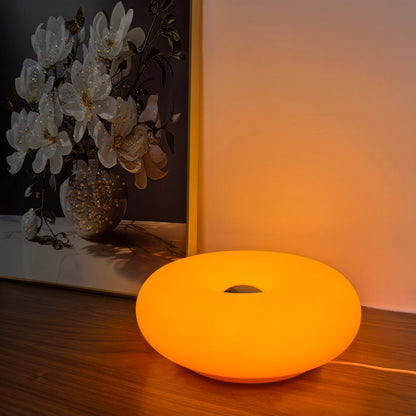 USB Plug Bauhaus Table Lamp, Bedroom Bedside Light, Living Room, Dining Room Donut Ambient Lighting