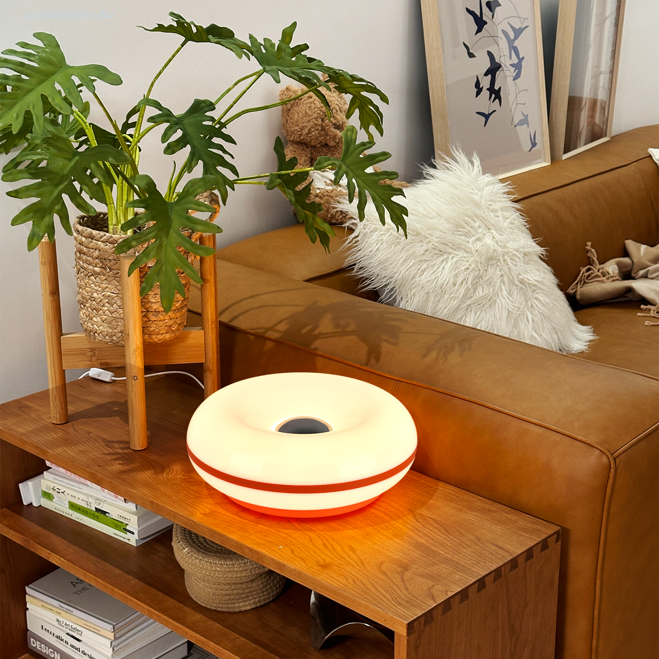 USB Plug Bauhaus Table Lamp Bedroom Bedside Light Living Room Dining Room Donut Ambient Lighting 4