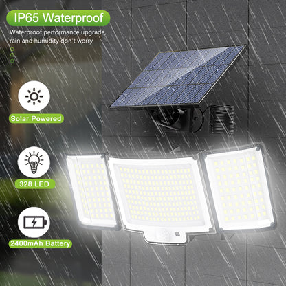 Waterproof Solar Lamp Outdoor Security Light With Motion Sensor 126328LED Powerful Spotlight Solar  2