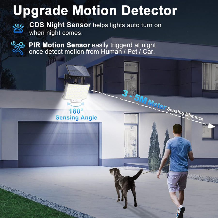 Waterproof Solar Lamp Outdoor Security Light With Motion Sensor 126328LED Powerful Spotlight Solar  4
