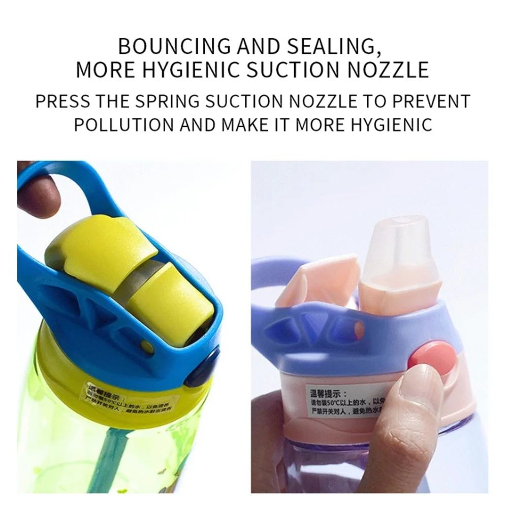 Premium Kids SpillProof Sippy Cup With Straw  Lid  480 Ml Cartoon Drink Bottle For Toddlers 4