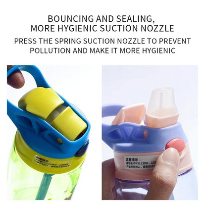 Premium Kids SpillProof Sippy Cup With Straw  Lid  480 Ml Cartoon Drink Bottle For Toddlers 4