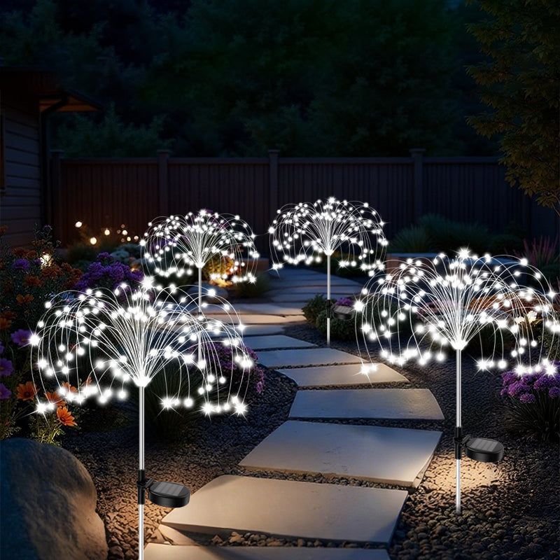 Waterproof LED Solar Garden Lights Outdoor Solar Power Fairy Firework Lights For Yard Patio Pathway 7