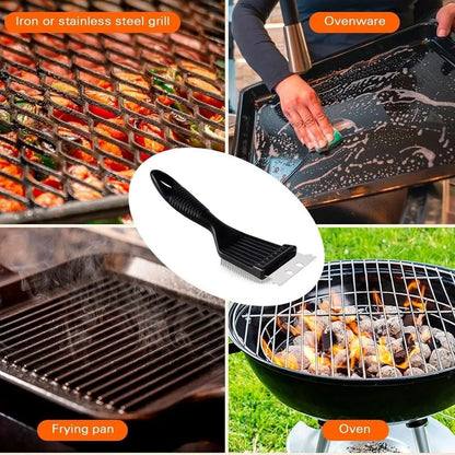 HeavyDuty Stainless Steel 8 Grill Brush Cleaner  BBQ Grill Brush For Tough Grease 5