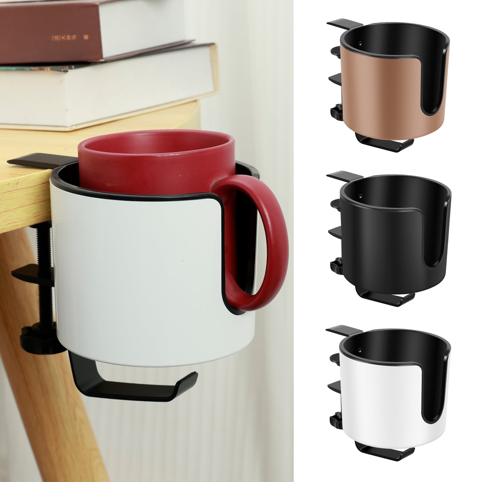 Headphone Holder, Adjustable Desk Clamp, Cup Rack for Coffee Mugs, Water Cups, Gaming Desk Accessories