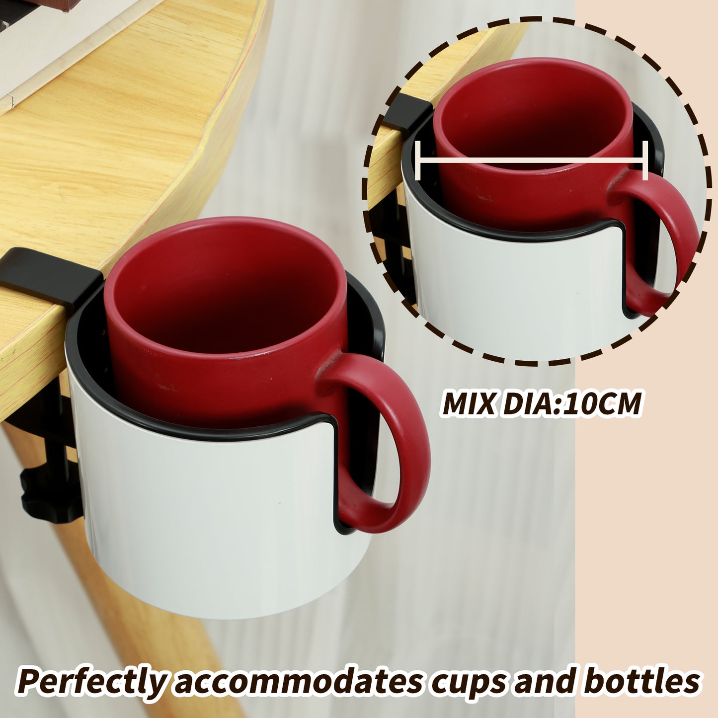 Headphone Holder Adjustable Desk Clamp Cup Rack For Coffee Mugs Water Cups Gaming Desk Accessories 5