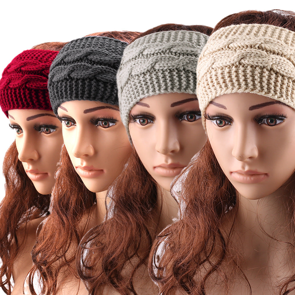 Warm Knitted Headband for Autumn and Winter with Elastic Ear Protection