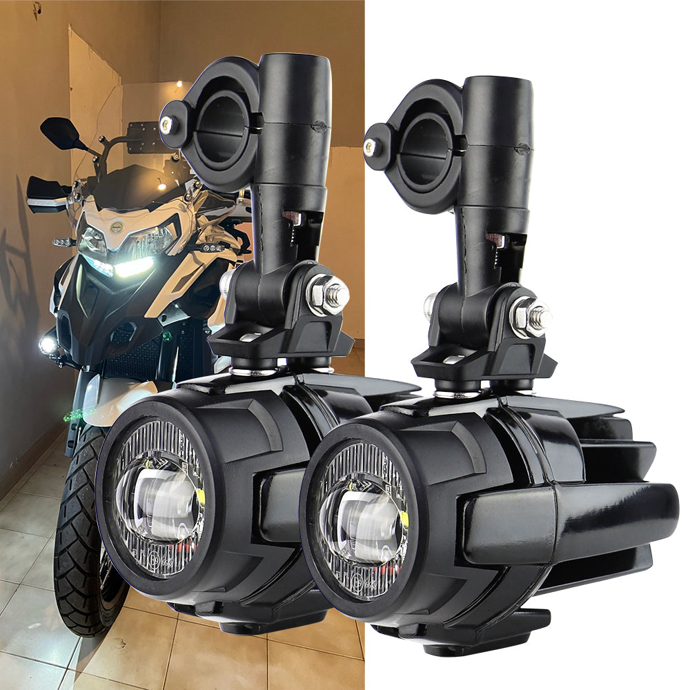 LED Motorcycle Fog Lights Spot Driving Auxiliary Lamps for Universal Use