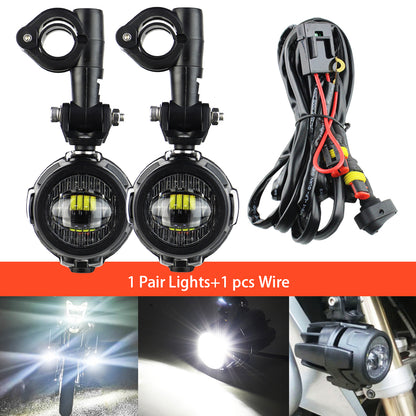 LED Motorcycle Fog Lights Spot Driving Auxiliary Lamps for Universal Use