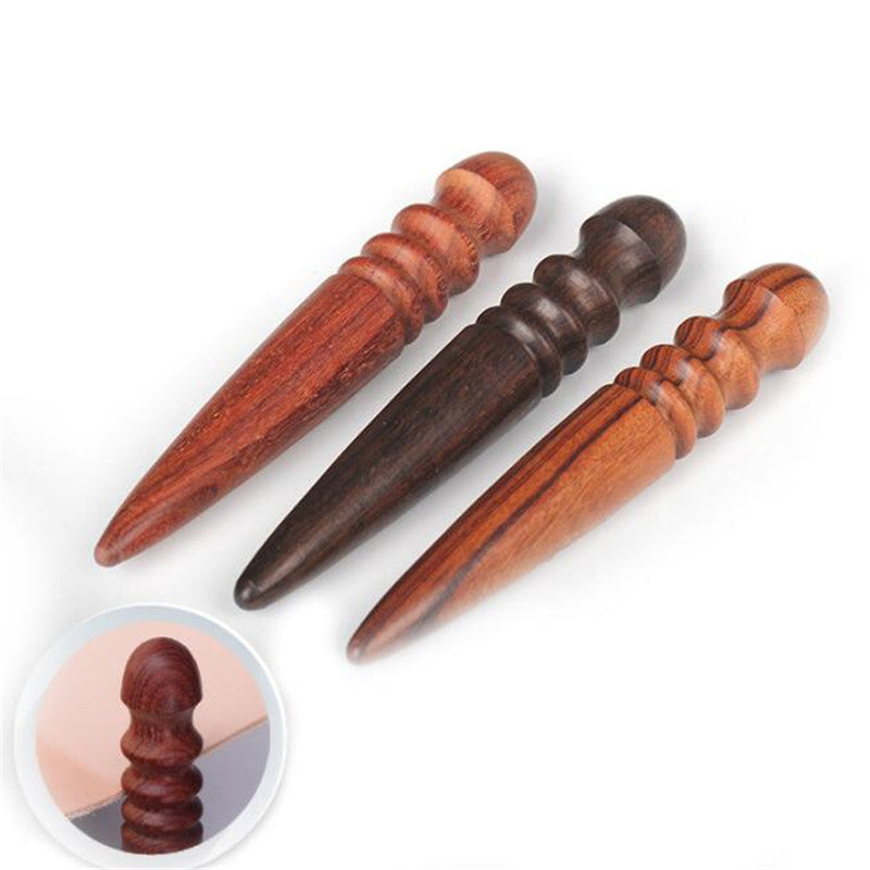 Leathercraft Sandalwood Wood Polishing Stick Edge Burnisher Tool For DIY Handmade Leather Projects 2