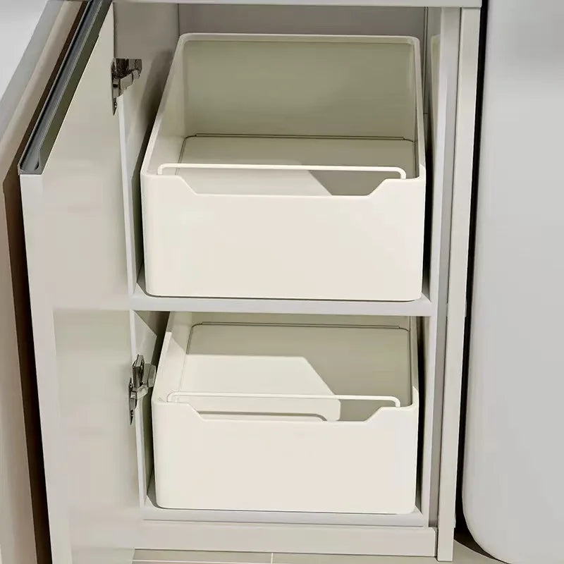 New Kitchen Storage Rack with Slide Rails, Pull Out Kitchen Drawer, Pull Out Storage Tray, Spice Box Cabinet Organizer,