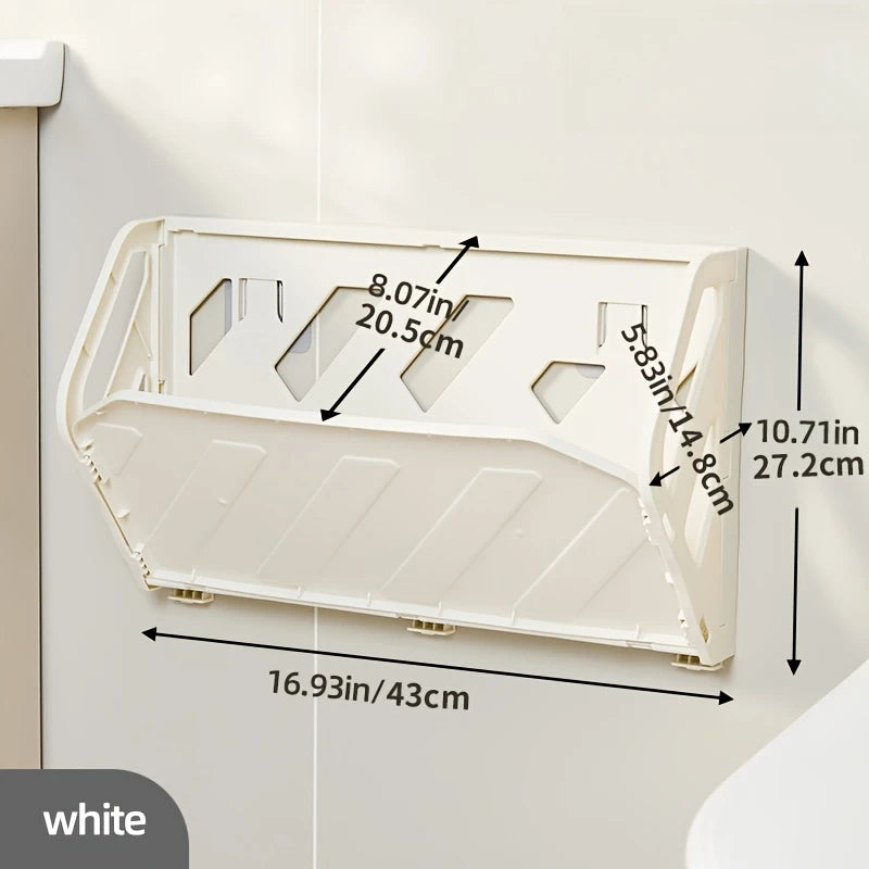 WallMounted Shoe Rack MultiLayer Space Saver Hidden Storage Shelf Foldable Plastic Organizer NoDril