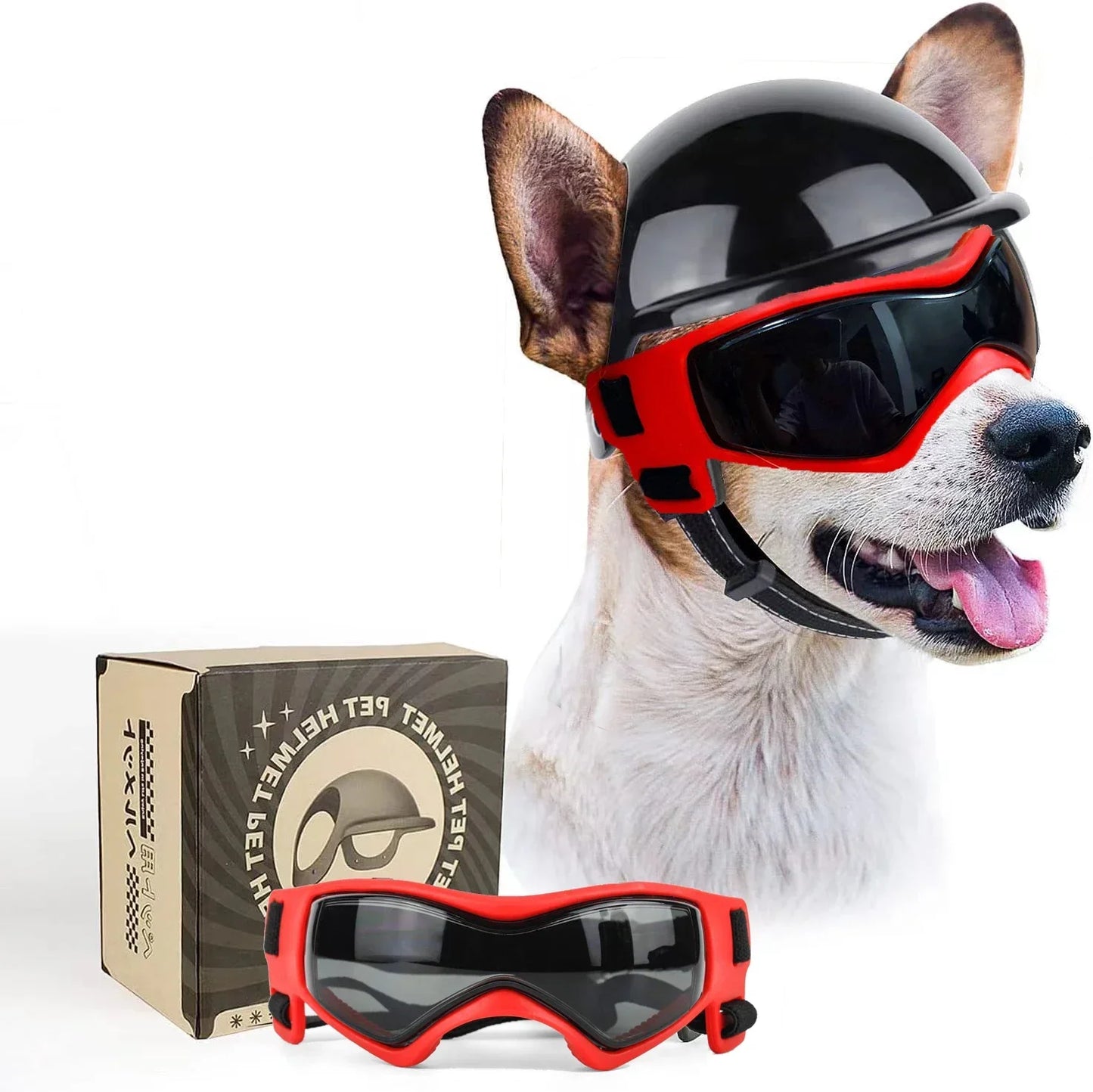 Pet Motorcycle Helmet Hat For Small Dogs Dog Helmet And Goggles Set With Adjustable Straps For Pupp 8