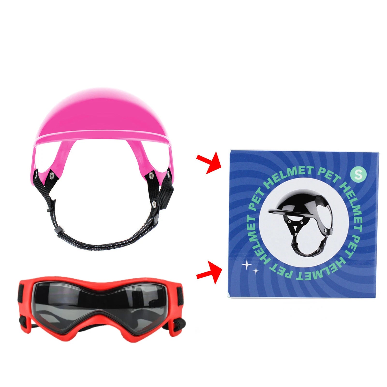Pet Motorcycle Helmet Hat For Small Dogs Dog Helmet And Goggles Set With Adjustable Straps For Pupp 9