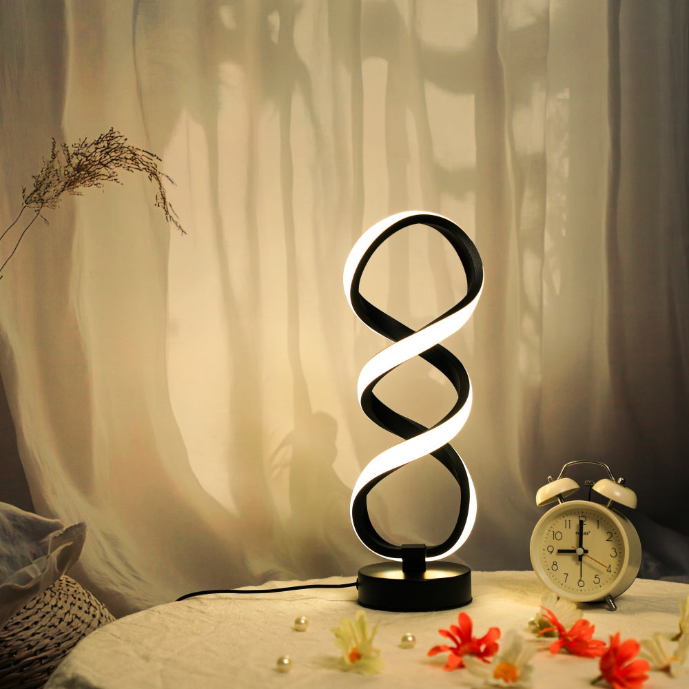 USB Powered Desk Lamp, Three-color Lighting, Creative Modern Artistic Design for Reading and Work
