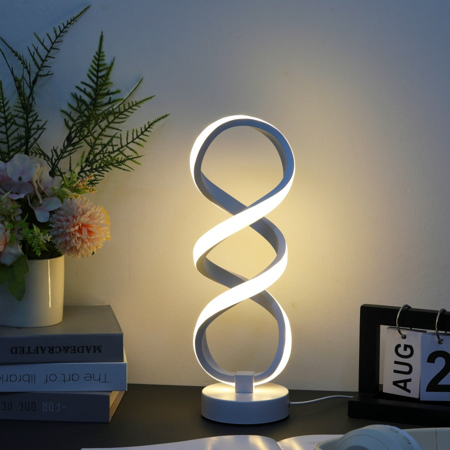 USB Powered Desk Lamp Threecolor Lighting Creative Modern Artistic Design For Reading And Work 3
