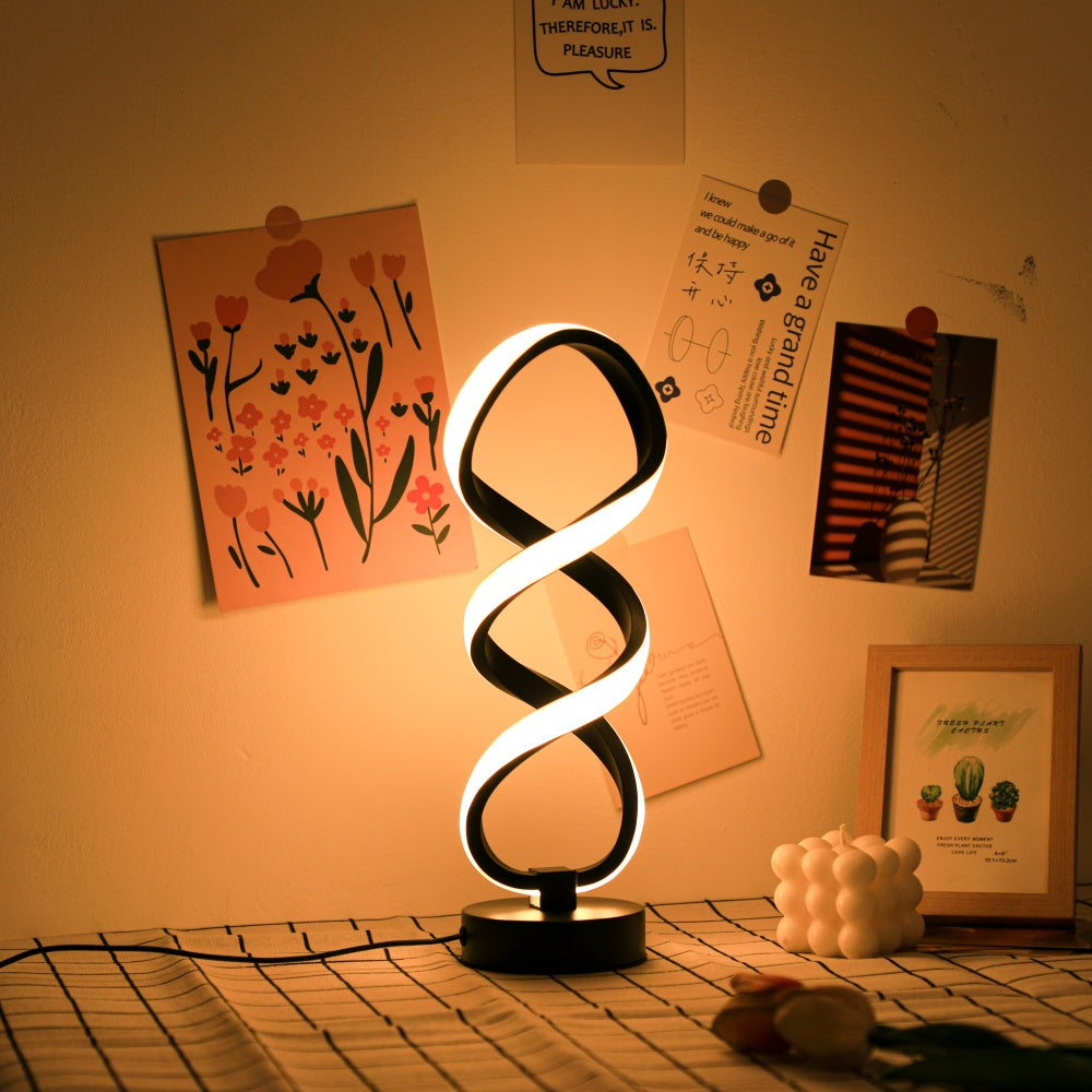 USB Powered Desk Lamp Threecolor Lighting Creative Modern Artistic Design For Reading And Work 5