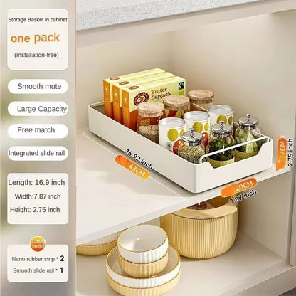 New Kitchen Storage Rack With Slide Rails Pull Out Kitchen Drawer Pull Out Storage Tray Spice Box C 6
