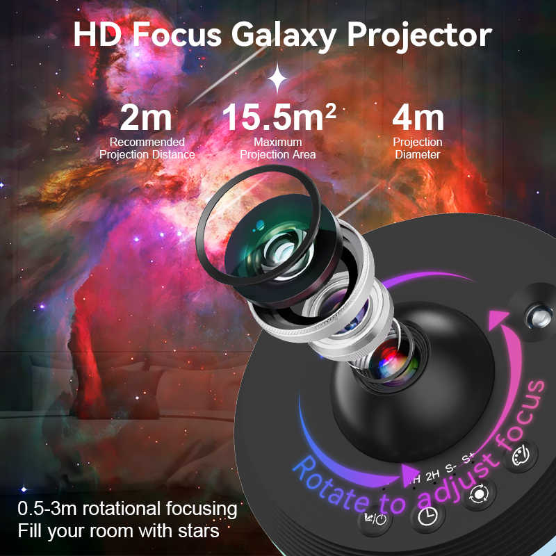 Ultra Clear Night Light Lamp Rotary Space Ball Projector Galaxy Planetarium Lights 2