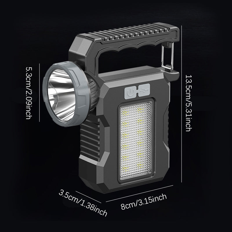 Powerful Solar Flashlight Searchlight Outdoor Camping Lamp With COB Work Light For Hiking And Fishi 1
