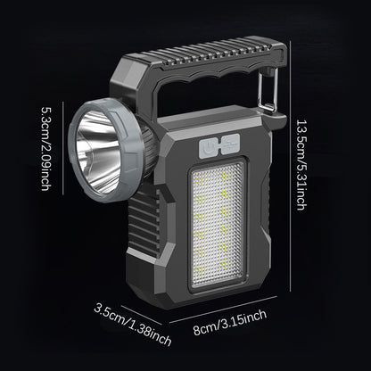 Powerful Solar Flashlight Searchlight Outdoor Camping Lamp With COB Work Light For Hiking And Fishi 1