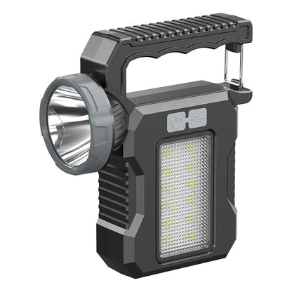 Powerful Solar Flashlight Searchlight Outdoor Camping Lamp With COB Work Light For Hiking And Fishi 5