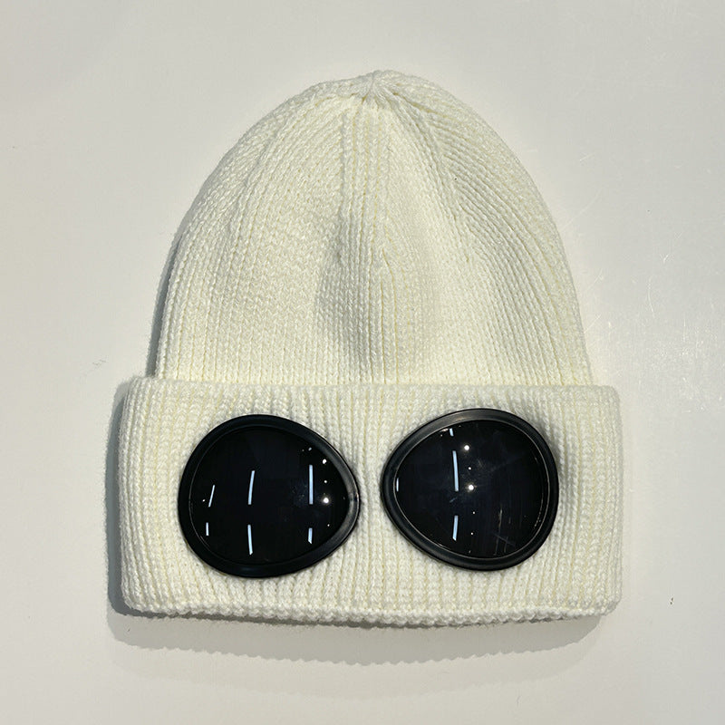 Winter Windproof Skull Cap, Winter Warm Knitted Beanie Hat for Women Men, Outdoor Ear Protection Cold Cap Garros