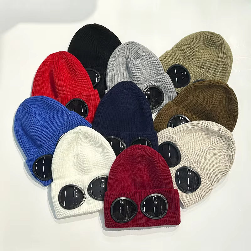 Winter Windproof Skull Cap Winter Warm Knitted Beanie Hat For Women Men Outdoor Ear Protection Cold