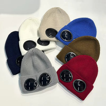 Winter Windproof Skull Cap Winter Warm Knitted Beanie Hat For Women Men Outdoor Ear Protection Cold