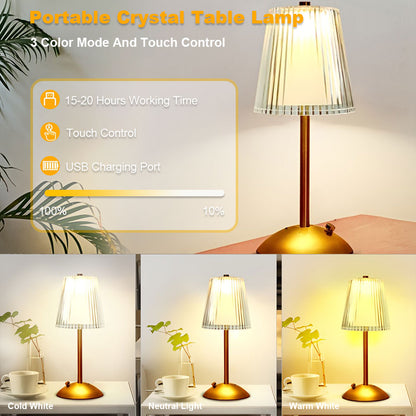 Rechargeable LED Table Lamp Touch Sensor Nordic Interior Night Light Bedside Lamp For Bedroom Hotel 2