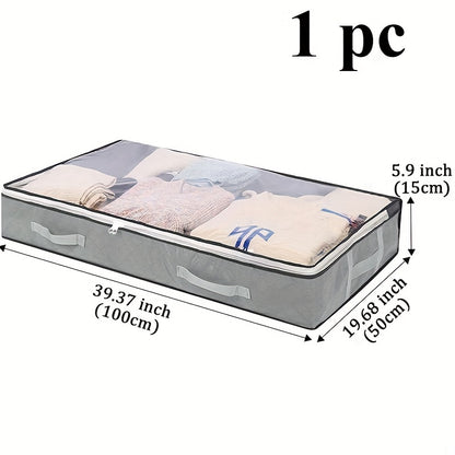 Dustproof Under Bed Storage Box, Reinforced Handles for Comforter, Bedding, Pillow, Blanket, Toys, Bedroom Accessories