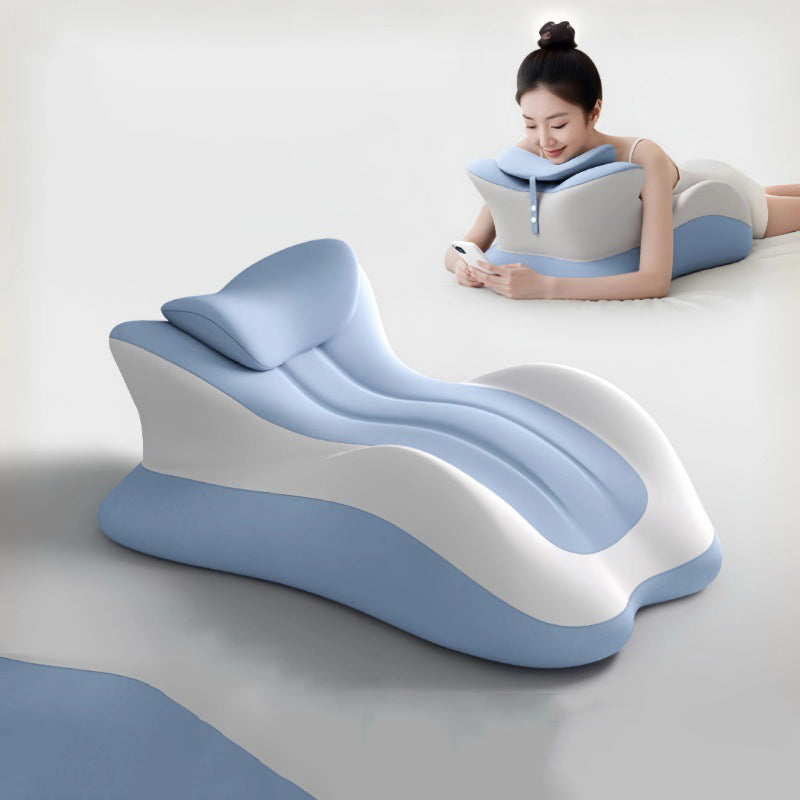 Memory Foam Pillow, Ergonomic Neck Support, Bed Sofa Wedge, Pain Relief, Comfortable Leg Rest for Reading and Phone Use