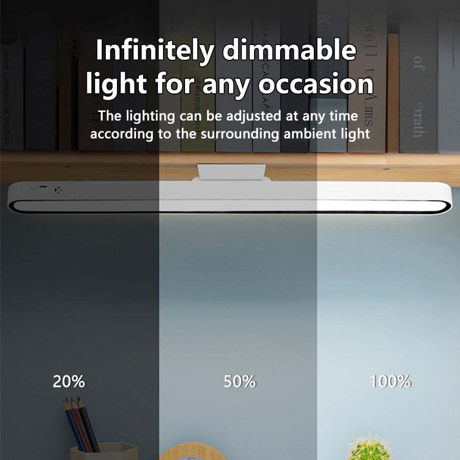 Magnetic Hanging Table Lamp, Remote Control Stepless Dimming LED, USB Rechargeable Night Light for Learning and Reading