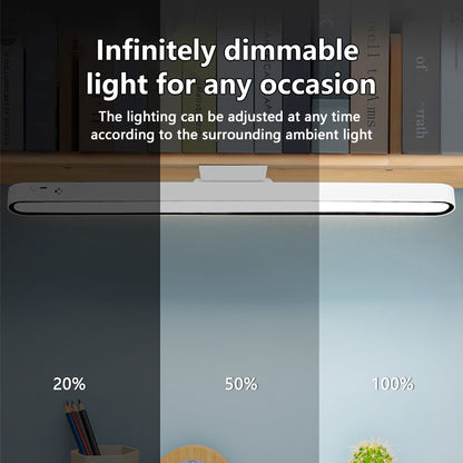 Magnetic Hanging Table Lamp, Remote Control Stepless Dimming LED, USB Rechargeable Night Light for Learning and Reading