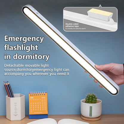 Magnetic Hanging Table Lamp, Remote Control Stepless Dimming LED, USB Rechargeable Night Light for Learning and Reading