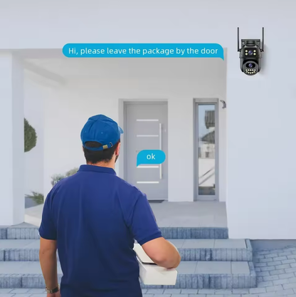 Outdoor WiFi Surveillance Camera With Dual Lens And Digital Zoom AI Human Detect 3
