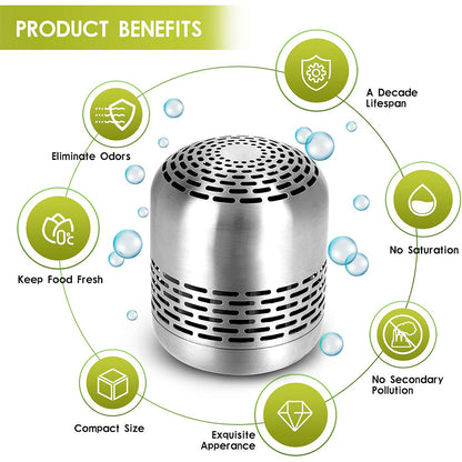 Fridge Deodorizer, Lasts for Refrigerator Odor Eliminator, Bamboo Charcoal for Freshness
