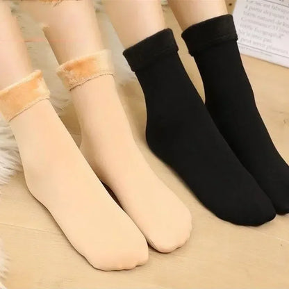 Thermal Cashmere Wool Socks, New Women Winter Thicken Warm Short Socks, Nylon Snow Velvet Boots