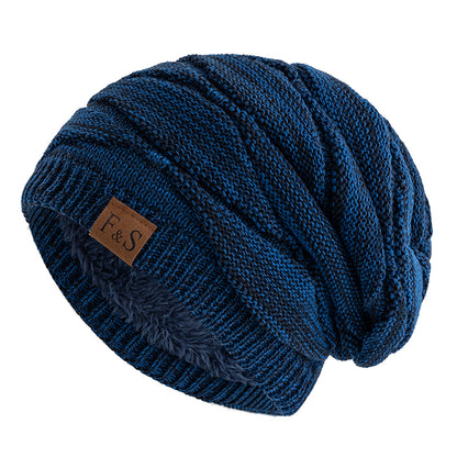 Warm Fleece Lined Beanie Cap New Unisex Slouchy Winter Hats Casual Men Women Knitted Hats 8